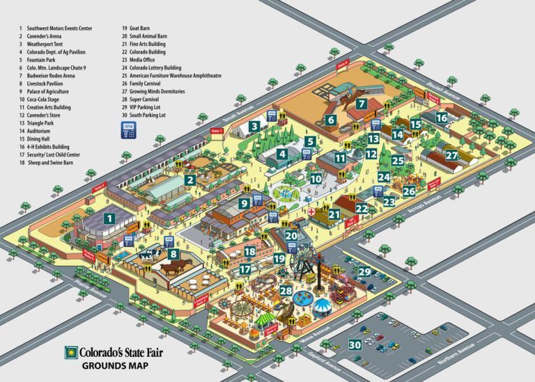 Map of Fairgrounds Colorado State Fair & Rodeo