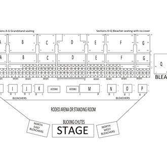 black and white seating chart of the grandstand
