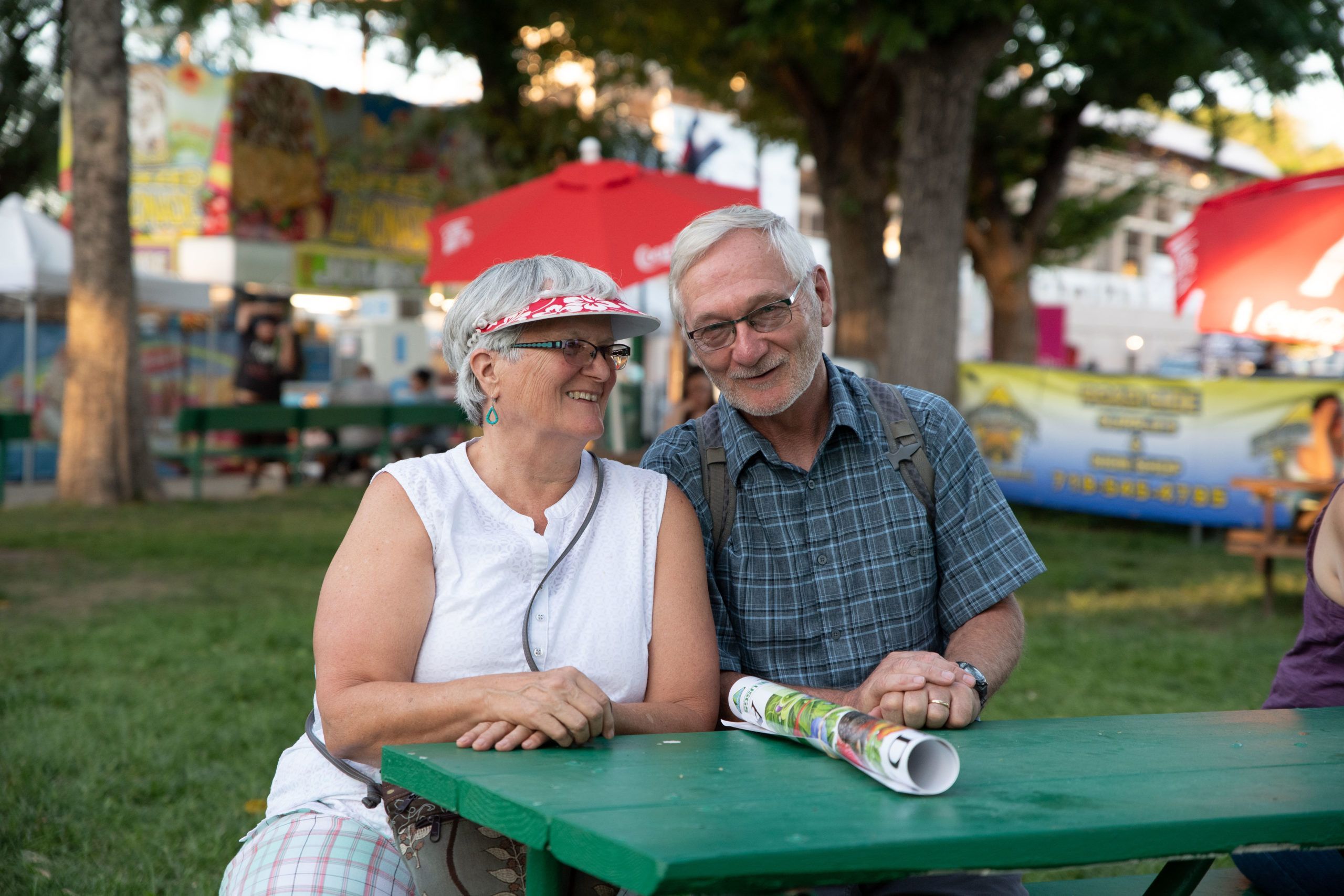 Elderly couple at the Colorado State Fair