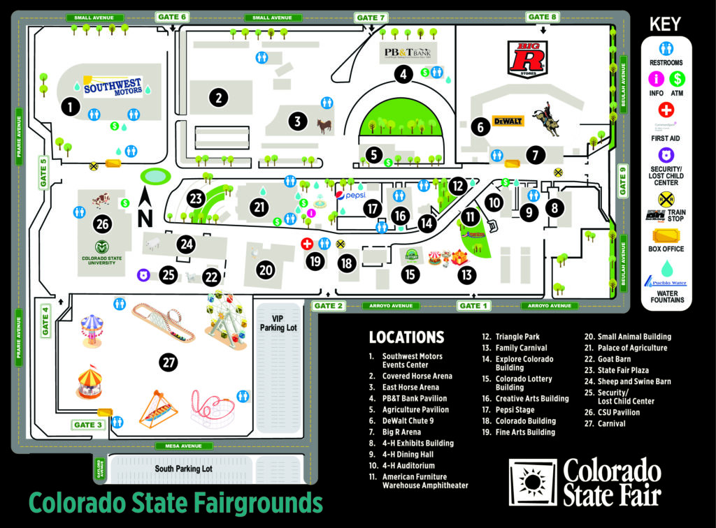Map of Colorado State Fairgrounds