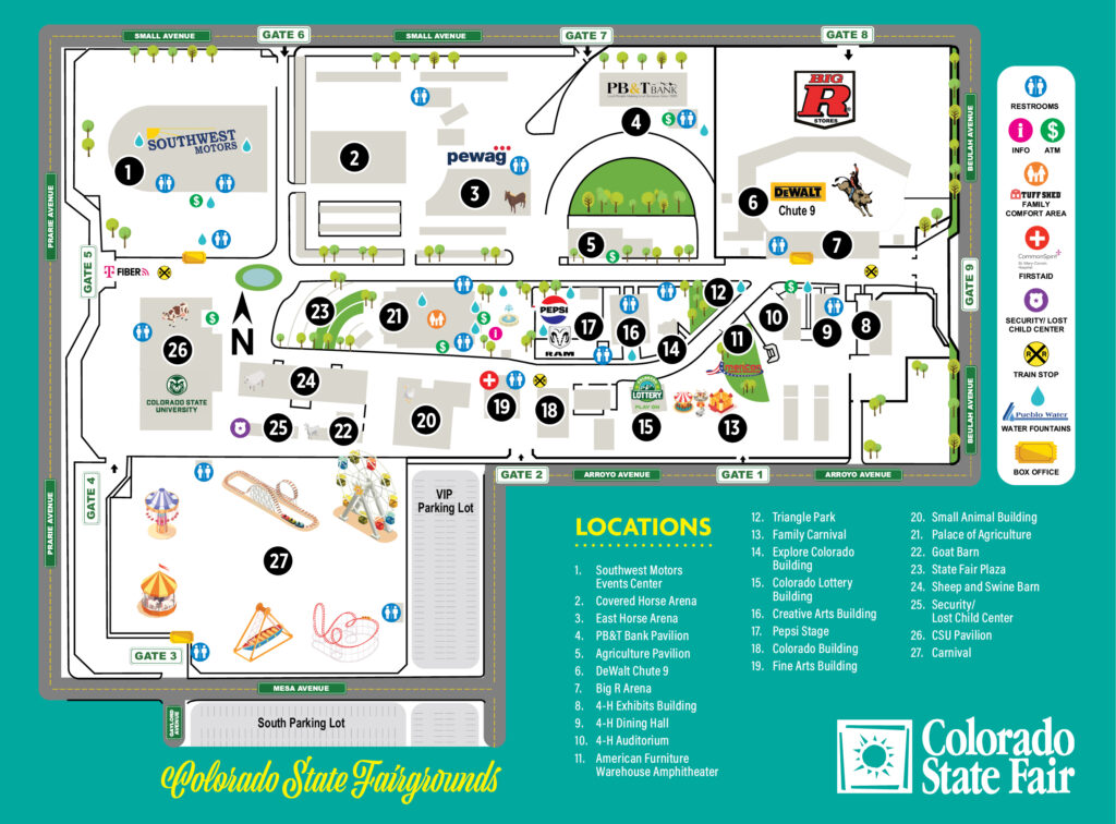 2024 map of Colorado State Fairgrounds