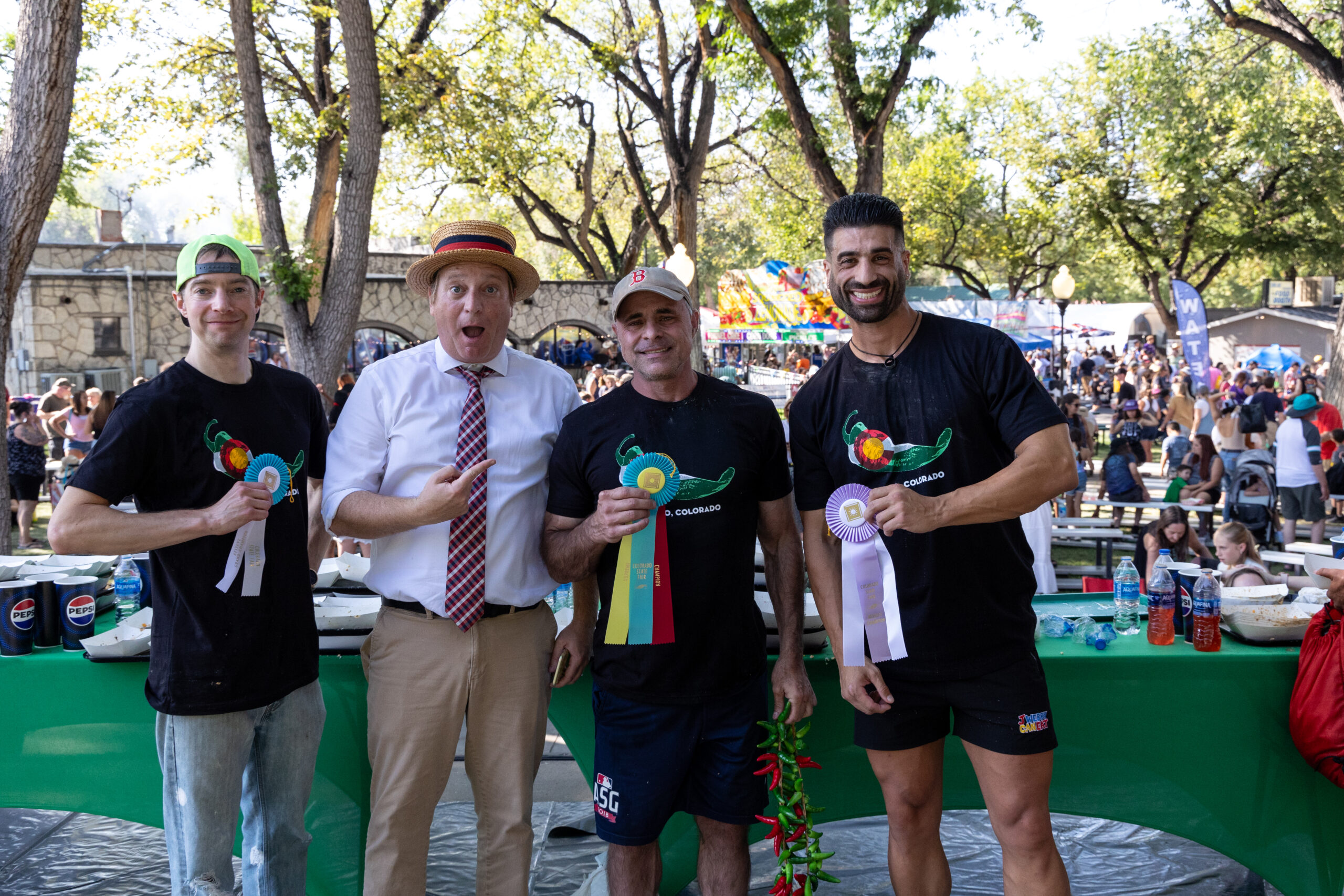 2024 World Slopper eating champions and host