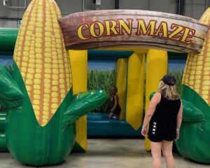 Blow up corn maze