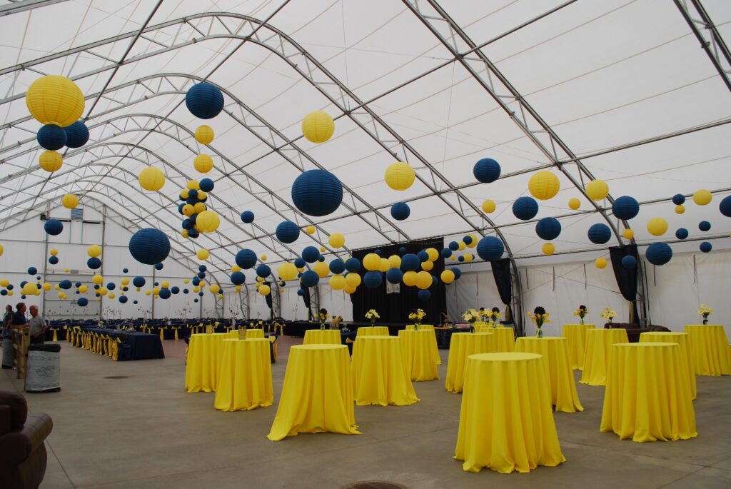 Yellow wedding decor